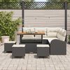 vidaXL Set Divano da Giardino con cuscino 9 pcs Nero e Crema