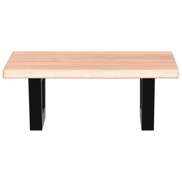 vidaXL Ripiano a Parete per Lavabo in Acciaio e Massello di Rovere