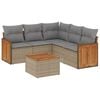 vidaXL Set Divano da Giardino 6 pz con Cuscini Beige in Polyrattan
