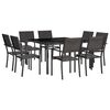 vidaXL Set da Pranzo da Giardino 9 pz in Acciaio