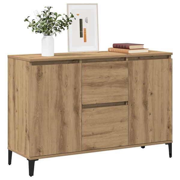 vidaXL Credenza Rovere Artigianale 102x35x70 cm in Legno Multistrato