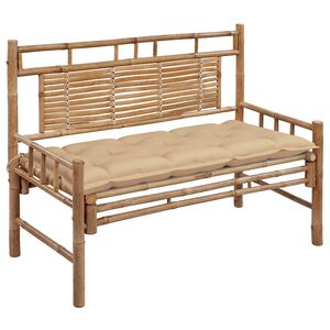 vidaXL Panchina da Giardino con Cuscino 120 cm in Bamb&ugrave;