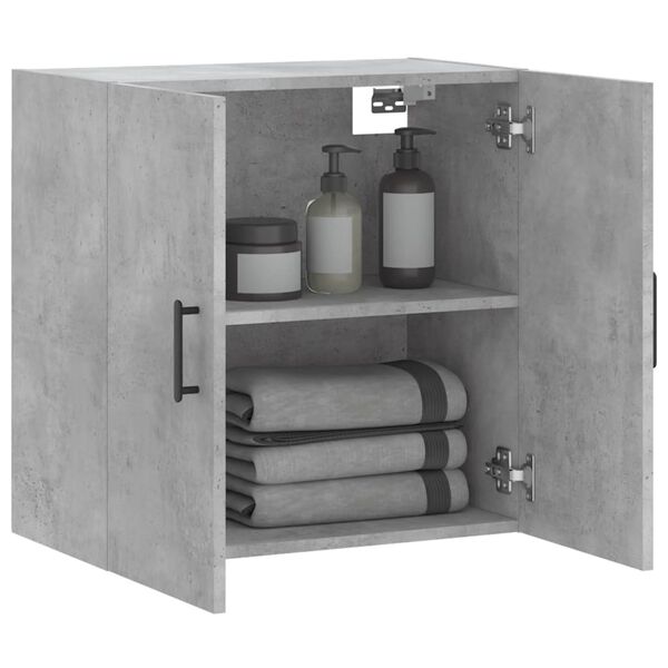 vidaXL Mobile a Parete Grigio Cemento 60x31x60 cm in Legno Multistrato