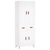 vidaXL Credenza Bianca 69,5x34x180 cm in Legno Multistrato