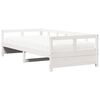 vidaXL Dormeuse con Materasso Bianca 90x200 cm Legno Massello Pino