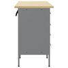 vidaXL Mobile da lavoro con ruota 3 pcs Rosso e Grigio 75 x 45 x 85 cm