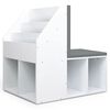 vidaXL Armadietto per Bambini con Panca Bianco 60x78x78 cm MDF