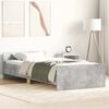 vidaXL Giroletto Grigio Cemento 75x190 cm Small Single Multistrato