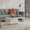 vidaXL Tavolino Salotto Bianco Lucido 90x60x35 cm in Legno Multistrato