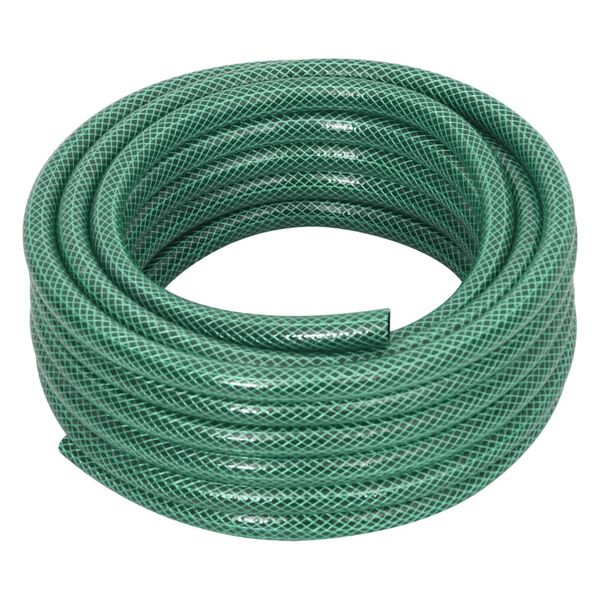vidaXL Set Tubo da Giardino con Raccordi Verde 0,5" 50 m in PVC