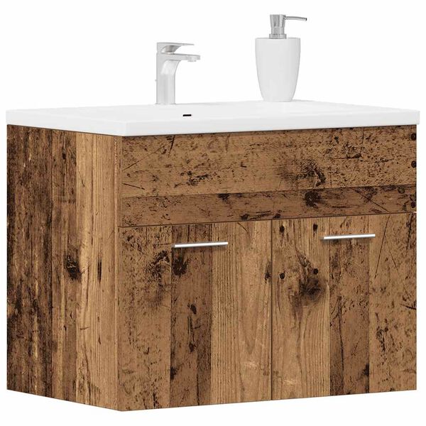 vidaXL Mobile Lavabo Bagno Legno Antico 60x38,5x46 cm in Truciolato