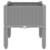 vidaXL Fioriera da Giardino con Gambe Grigio Chiaro 40x40x42 cm in PP