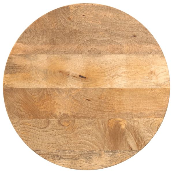 vidaXL Piano per Tavolo &Oslash; 60x3,8 cm Rotondo in Legno Massello di Mango