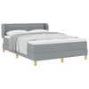 vidaXL Letto a molle con materasso Grigio chiaro 140 x 190 cm Tessuto