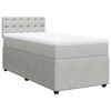 vidaXL Giroletto a Molle con Materasso Grigio Chiaro 80x200 cm Velluto