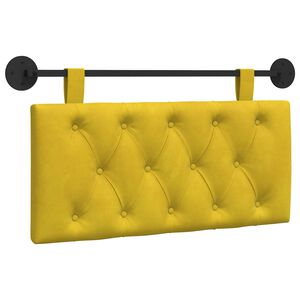 vidaXL Testiera sospesa Giallo Velluto