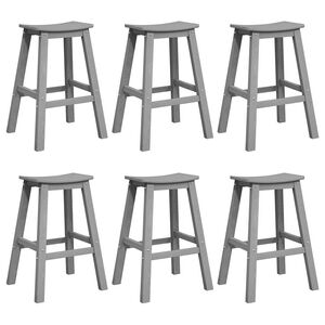 vidaXL Set Bar da Giardino 6 pcs Grigio chiaro HDPE
