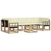 vidaXL Set di divani da esterno 8 pz Bianco e Crema