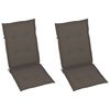 3064217 vidaXL Rocking Chair with Cushions Grey Solid Acacia Wood (311845+47540)