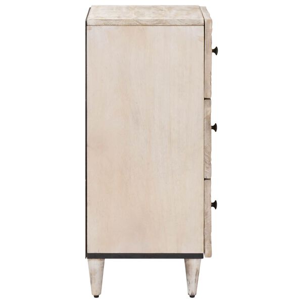 vidaXL Credenza Bianco 40 x 33,5 x 75 cm Legno di mango massello