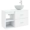 vidaXL Set di mobili per il bagno 2 pz Bianco Legno ingegnerizzato