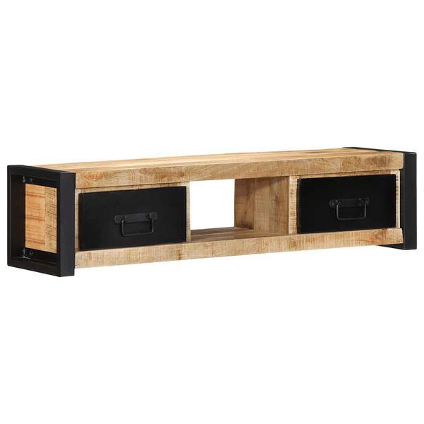 vidaXL Mobile Porta TV 100x30x25 cm in Legno Massello di Mango Grezzo