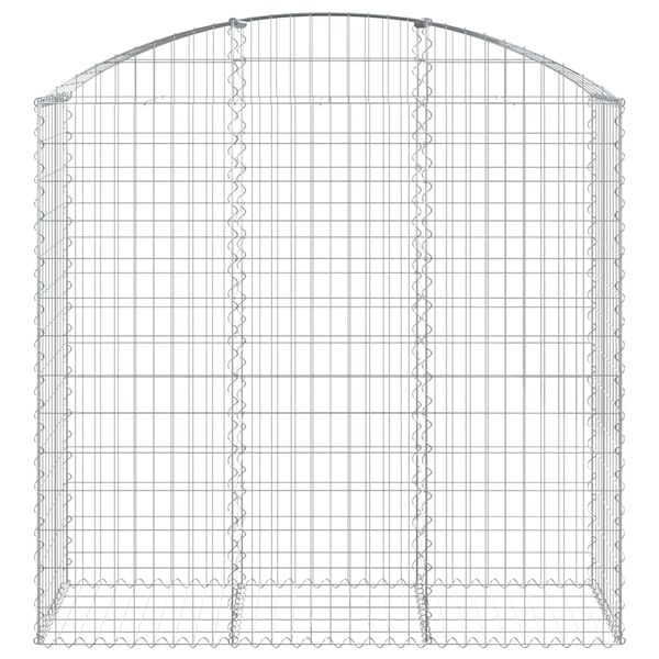 vidaXL Cesto Gabbione ad Arco 150x50x140/160 cm Ferro Zincato