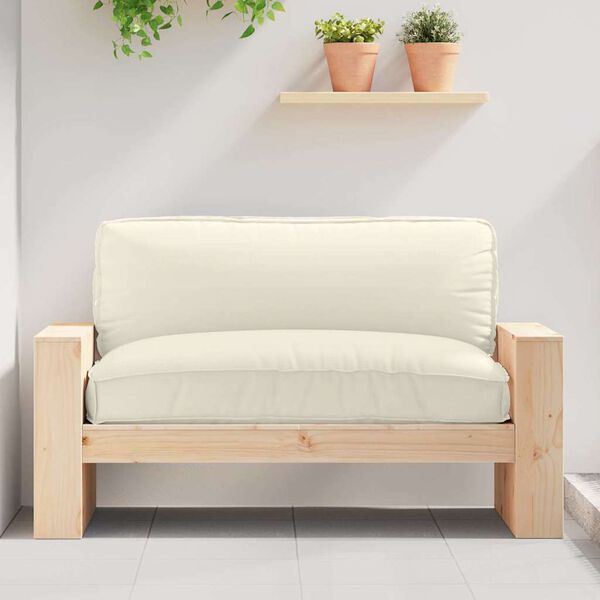 vidaXL Cuscino per seduta pallet Crema 120 x 80 x 12 cm Tessuto Oxford