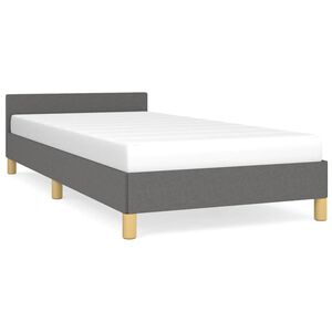 vidaXL Giroletto senza Materasso Grigio Scuro 100x200 cm Tessuto