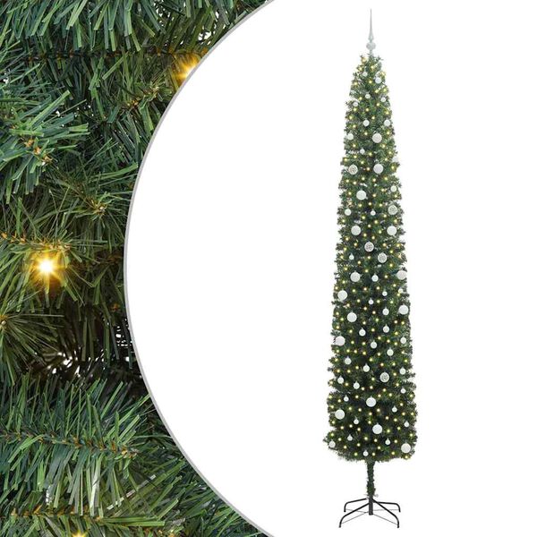 vidaXL Albero di Natale artificiale con 300 LED Verde 300 cm