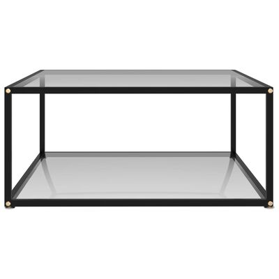 vidaXL Tavolino da Salotto Trasparente 80x80x35 cm in Vetro Temperato