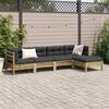 vidaXL Set Divani da Giardino 5pz con Cuscini Legno Impregnato di Pino