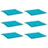 vidaXL Cuscini per Sedia 6 pz Turchese 40x40x4 cm in Tessuto