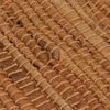vidaXL Tappeto Chindi Tessuto a Mano in Pelle 160x230cm Marrone Chiaro