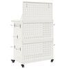 vidaXL Carrello per Attrezzi con lo scaffale Bianco 65 x 35 x 111 cm