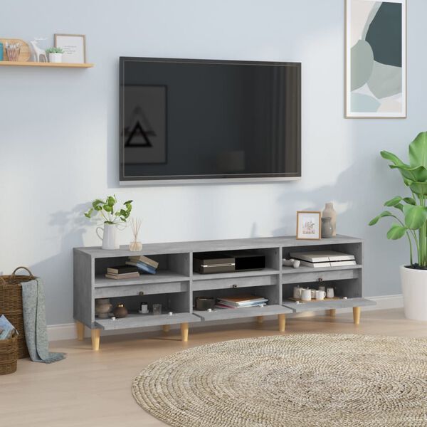vidaXL Mobile TV Grigio Cemento 150x30x44,5 cm Legno Multistrato