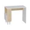 Homemania Tavolo Portacomputer Paris 90x50x75 cm Bianco e Rovere