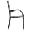 vidaXL Set da Pranzo da Giardino 9 pz Grigio