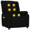 vidaXL Poltrona Alzapersona Massaggiante Nera in Tessuto
