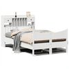 vidaXL Letto senza Materasso Bianco 135x190 cm Legno Massello di Pino