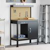 vidaXL Banchi da lavoro Nero 90 x 49 x 141 cm Legno multistrato