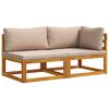 vidaXL Set divano componibile con cuscini 2 pz 2 posto