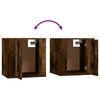 vidaXL Mobili Porta TV a Parete 2 pz Rovere Fumo 40x34,5x40 cm
