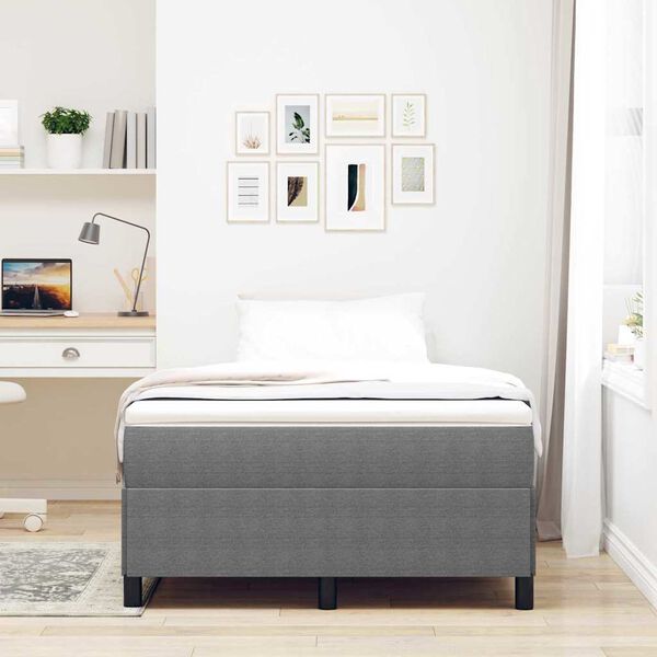 vidaXL Letto a molle Grigio chiaro 120 x 190 cm Velluto