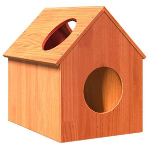 vidaXL Cuccia per Gatti Marrone Cera 41x50x50cm Legno Massello di Pino