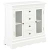 vidaXL Credenza Bianca 70x28x70 cm in Legno Massello di Pino