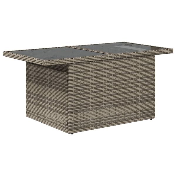 vidaXL Set Divani da Giardino 11 pz con Cuscini in Polyrattan Grigio