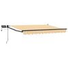 vidaXL Tenda retrattile manuale con LED Giallo e Bianco 3 x 2,5 m