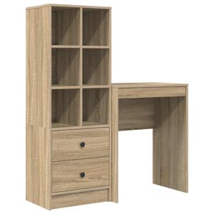 vidaXL Scrivania Rovere Sonoma 105,5 x 34 x 127 cm 2 pz