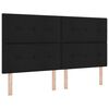 vidaXL Letto a Sorgente LED con testiera Nero 180 x 200 cm Tessuto